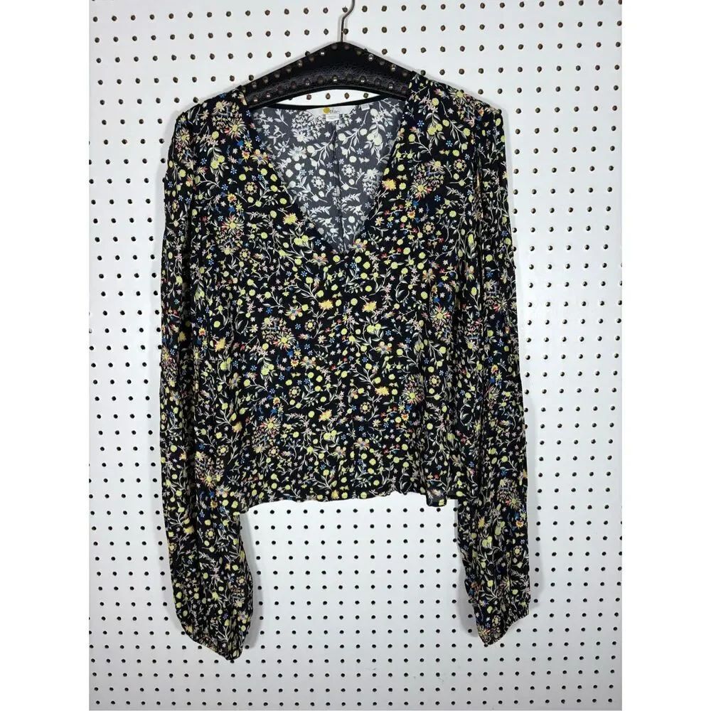 Boden Floral button down blouse size 12